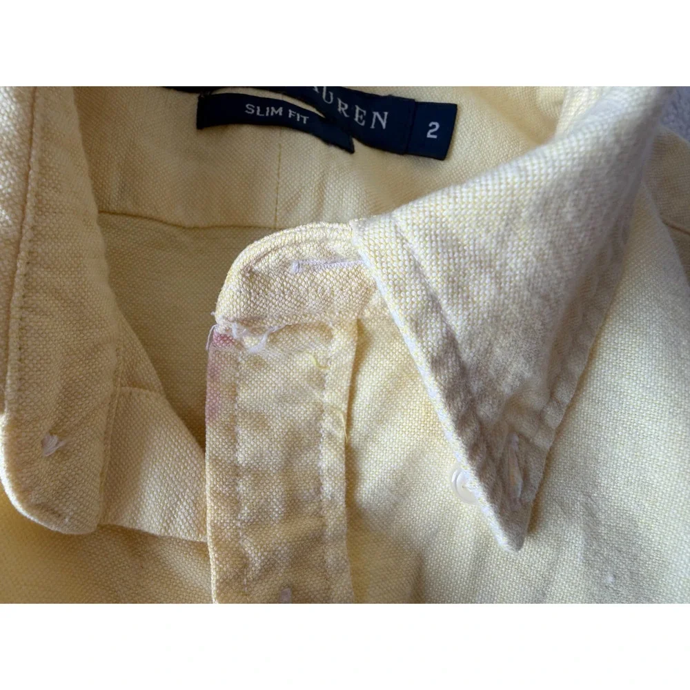 Ralph Lauren teen Size 2-(12-14)- slim fit yellow cotton Shirt, women Sz- 2-4